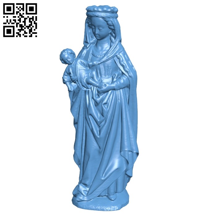 Virgin and Child B009408 file obj free download 3D Model for CNC and 3d printer