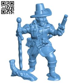 Witch Hunter B009397 file obj free download 3D Model for CNC and 3d printer