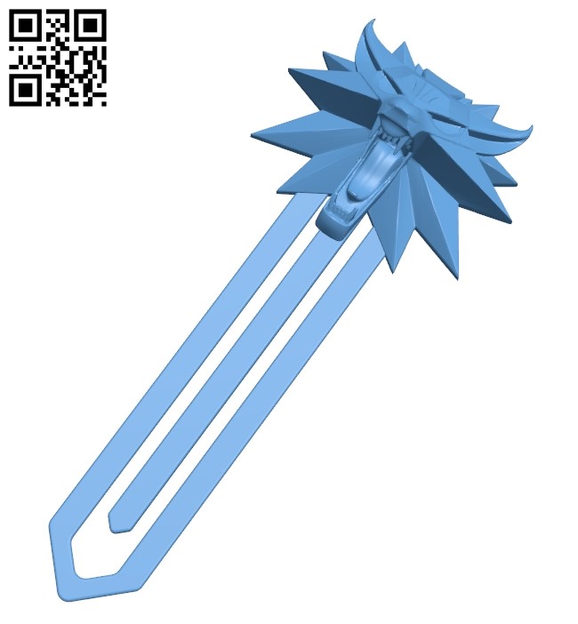 Witcher bookmark B009503 file stl free download 3D Model for CNC and 3d printer