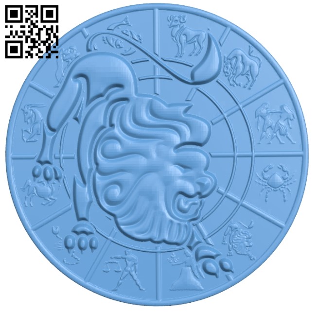 Zodiac pattern - Gemini A006406 download free stl files 3d model for CNC wood carving