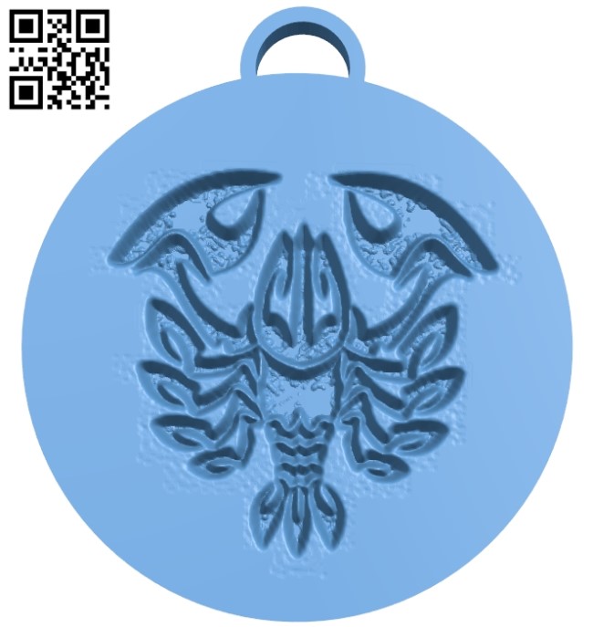 cancer pendant B009453 file obj free download 3D Model for CNC and 3d printer