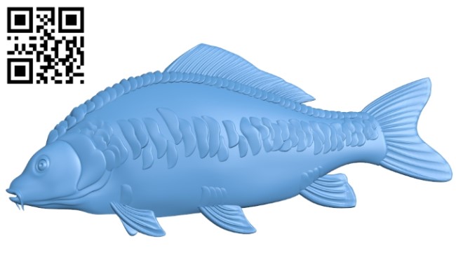 Carp - fish A006502 download free stl files 3d model for CNC wood carving