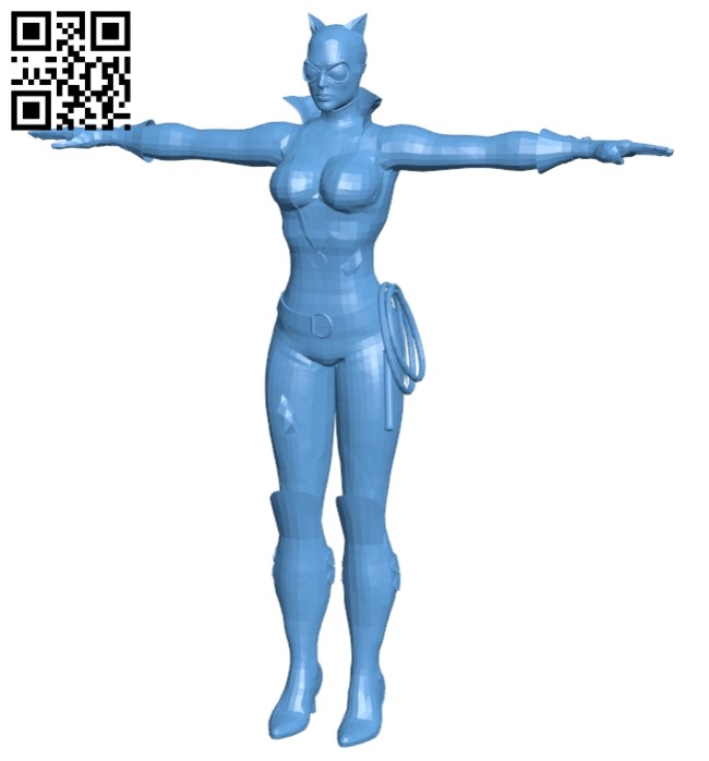 Catwoman figure - superhero B009581 file stl free download 3D Model for CNC and 3d printer