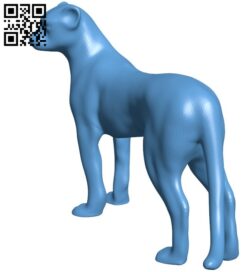 Cheetah figurine B009601 file stl free download 3D Model for CNC and 3d printer