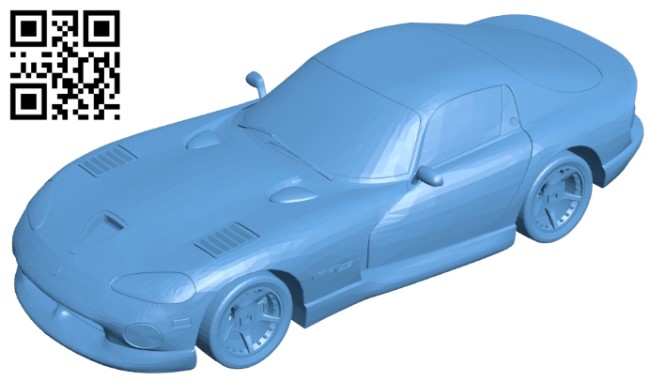 Dodge Viper GTS - car B009599 file stl free download 3D Model for CNC and 3d printer