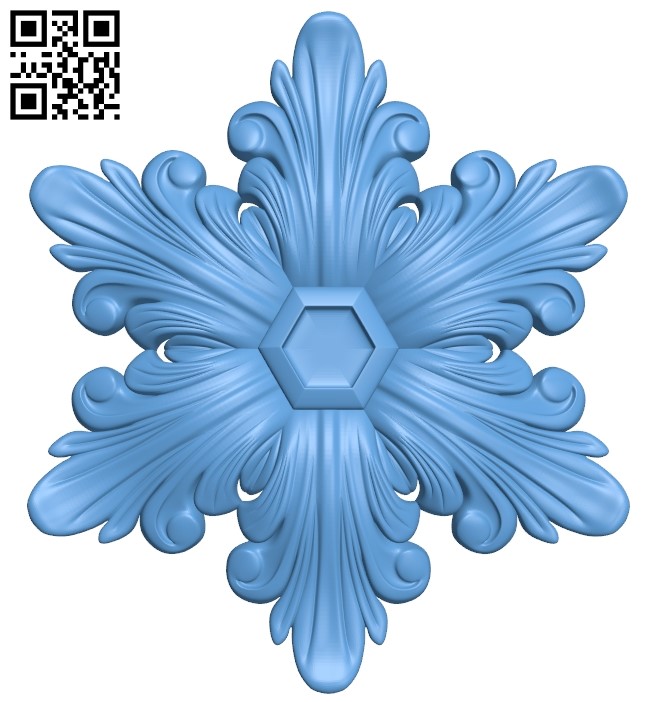 Flower pattern A006511 download free stl files 3d model for CNC wood carving