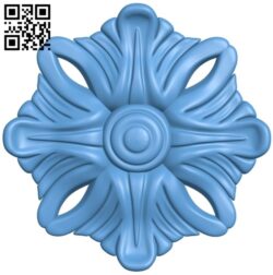 Flower pattern A006518 download free stl files 3d model for CNC wood carving