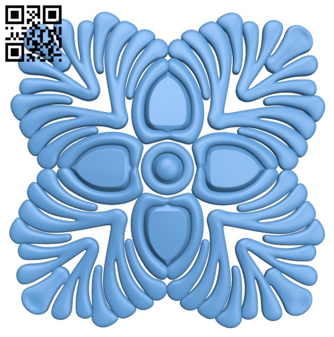Flower pattern A006519 download free stl files 3d model for CNC wood carving