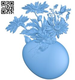 Flowers and eggs A006490 download free stl files 3d model for CNC wood carving
