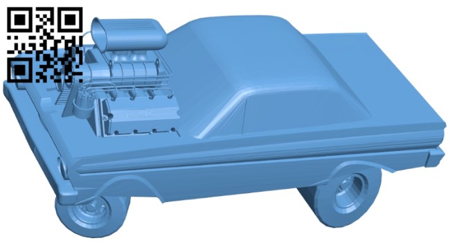 Hot rod car B009596 file stl free download 3D Model for CNC and 3d printer