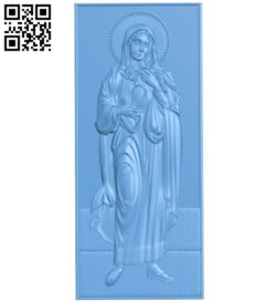 Icon Saint Mary A006535 download free stl files 3d model for CNC wood carving