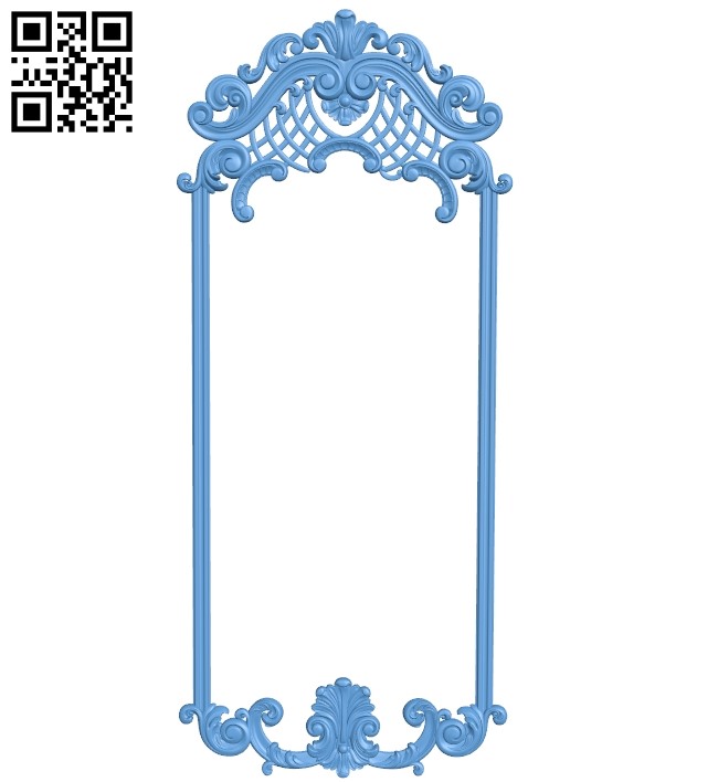 Picture frame or mirror - oval A006542 download free stl files 3d model for CNC wood carving