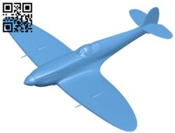 Plane spitfire B009588 file stl free download 3D Model for CNC and 3d printer