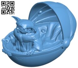Smile baby yoda B009608 file stl free download 3D Model for CNC and 3d printer