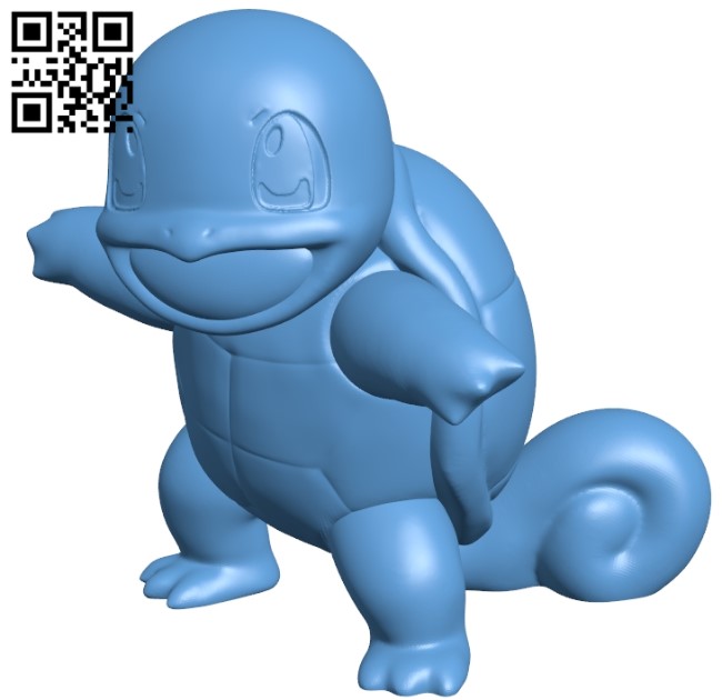 Squirtle - Pokemon B009558 file stl free download 3D Model for CNC and 3d printer