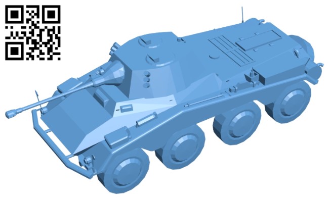 Tank SDKFZ 234 B009611 file stl free download 3D Model for CNC and 3d printer