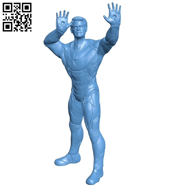 Tony iron man - superhero B009600 file stl free download 3D Model for CNC and 3d printer