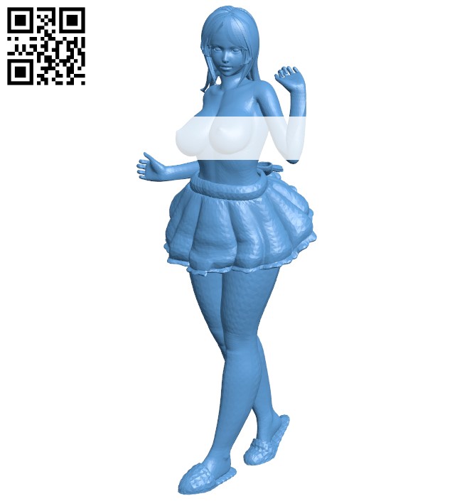Topless girl B009566 file stl free download 3D Model for CNC and 3d printer