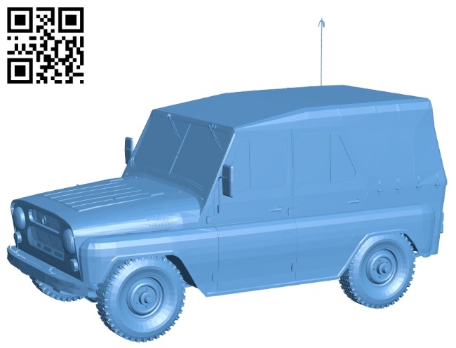 Uaz tent car B009556 file stl free download 3D Model for CNC and 3d printer