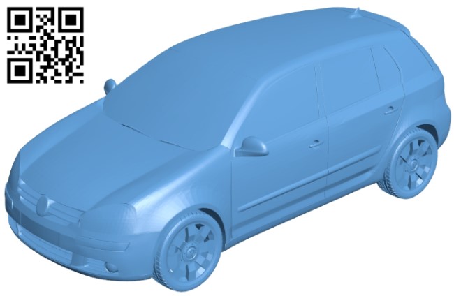 Volkswagen golf - car B009574 file stl free download 3D Model for CNC and 3d printer