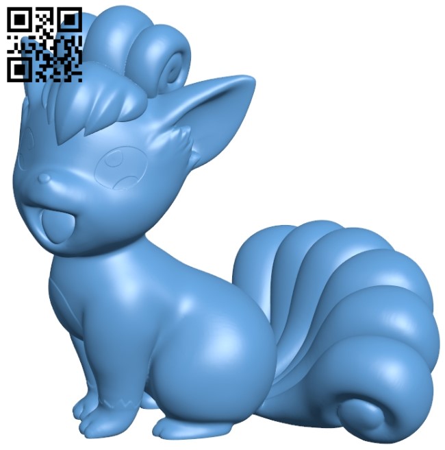 Vulpix - Pokemon B009612 file stl free download 3D Model for CNC and 3d printer