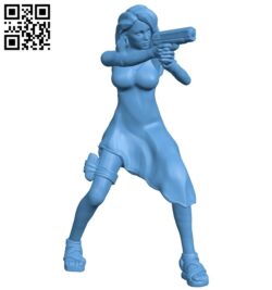 Woman – special agent B009541 file stl free download 3D Model for CNC and 3d printer