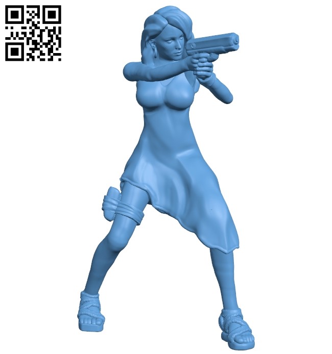 Woman - special agent B009541 file stl free download 3D Model for CNC and 3d printer