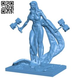 Woman warrior B009589 file stl free download 3D Model for CNC and 3d printer