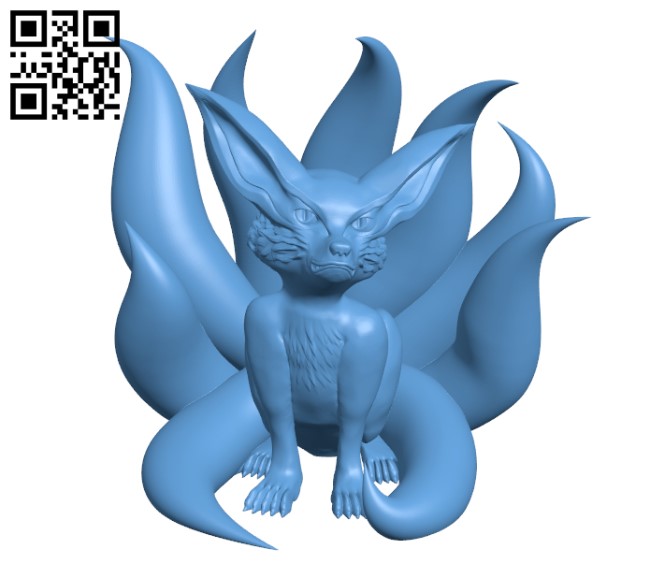 Adolescent Nine-Tails -Fox H000381 file stl free download 3D Model for CNC and 3d printer