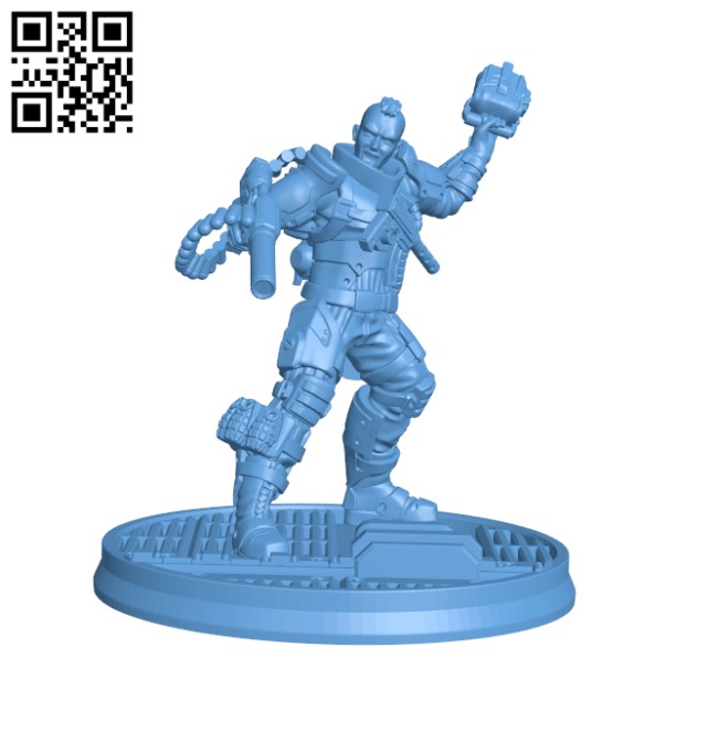 Alexei Dieselpunk Explosives Expert - Maslo Group H000382 file stl free download 3D Model for CNC and 3d printer