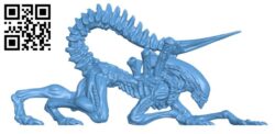 Alien – Xenomorph H000102 file stl free download 3D Model for CNC and 3d printer