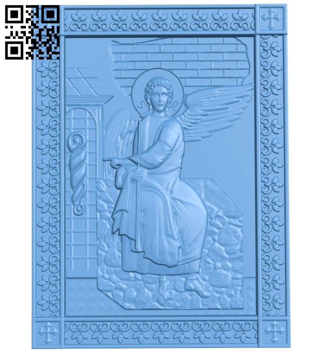 Angel painting A006560 download free stl files 3d model for CNC wood carving