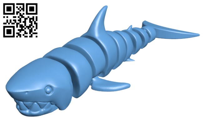 Articulated Shark H000166 file stl free download 3D Model for CNC and 3d printer