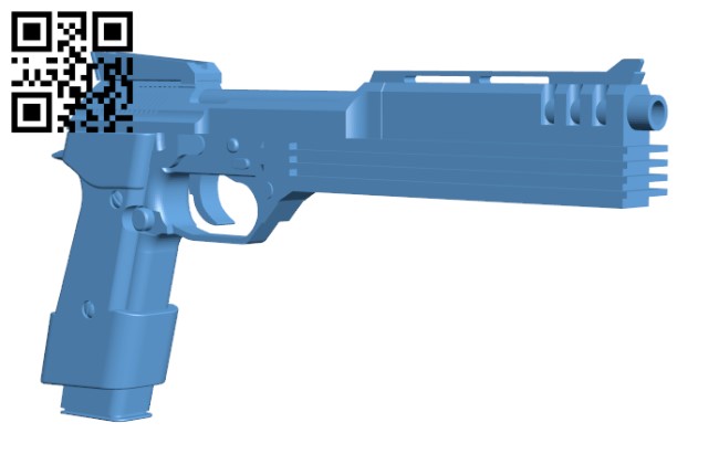 Auto9 Pistol from Robocop H000322 file stl free download 3D Model for CNC and 3d printer