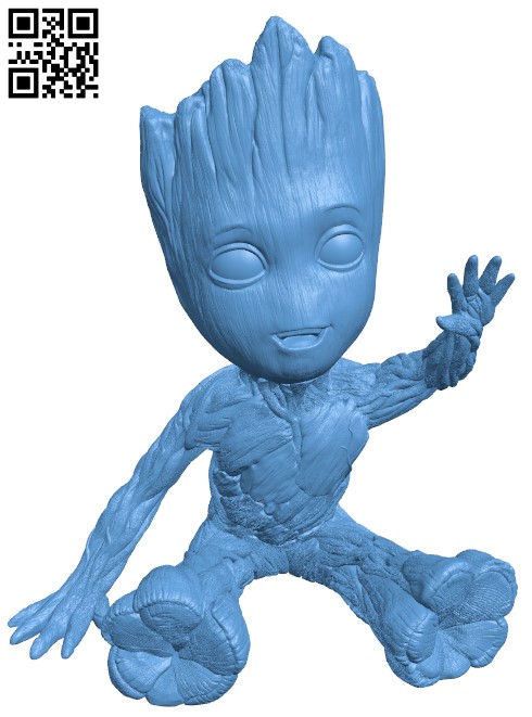 Baby Groot H000192 file stl free download 3D Model for CNC and 3d printer