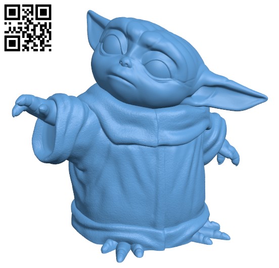 Baby Yoda H000104 file stl free download 3D Model for CNC and 3d printer