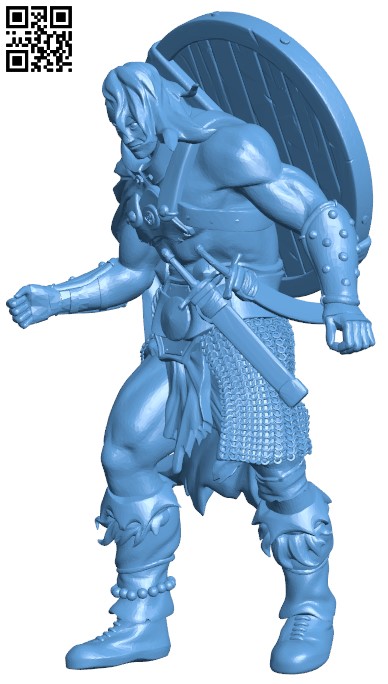 Barbarian Rez Red H000134 file stl free download 3D Model for CNC and 3d printer