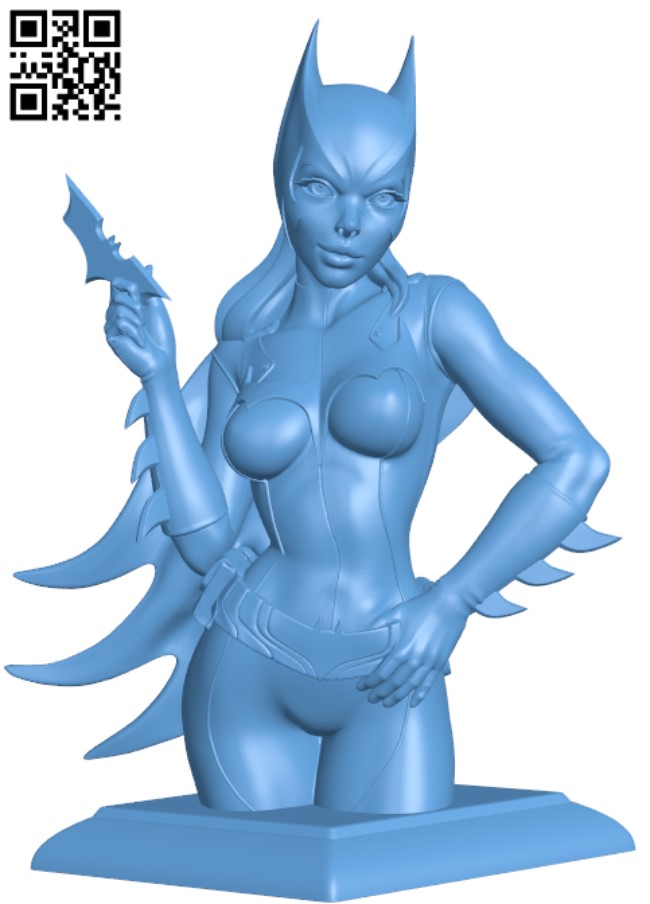 Batgirl H000168 file stl free download 3D Model for CNC and 3d printer