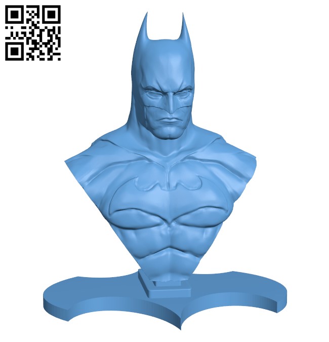 Batman bust H000323 file stl free download 3D Model for CNC and 3d printer