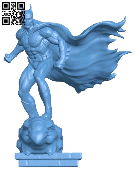 Batman on a roof H000170 file stl free download 3D Model for CNC and 3d printer