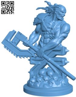 Blood Warrior H000020 file stl free download 3D Model for CNC and 3d printer