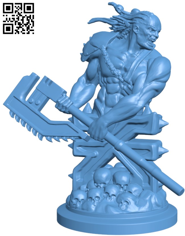 Blood Warrior H000020 file stl free download 3D Model for CNC and 3d printer