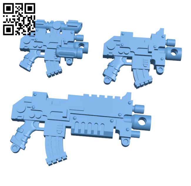 Bolters - Gun H000468 file stl free download 3D Model for CNC and 3d printer
