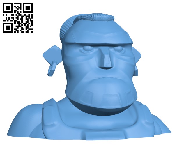 Boom Beach Warrior Bust Collectable H000053 file stl free download 3D Model for CNC and 3d printer