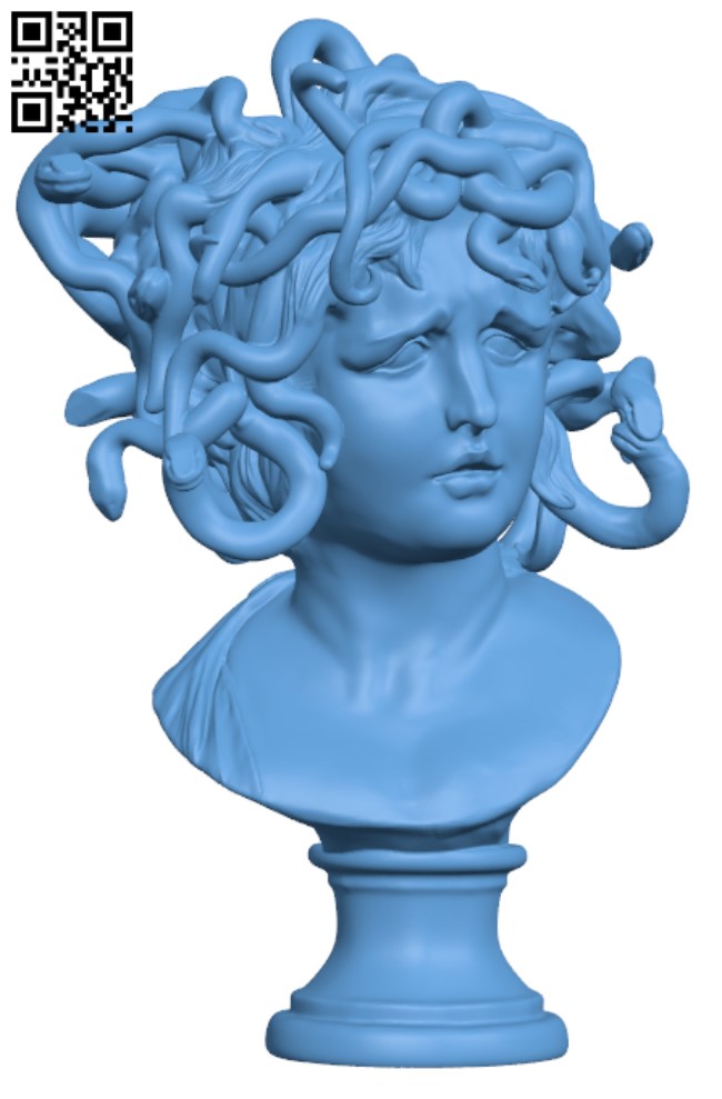 Bust of Medusa at The Musei Capitolini, Rome H000194 file stl free download 3D Model for CNC and 3d printer