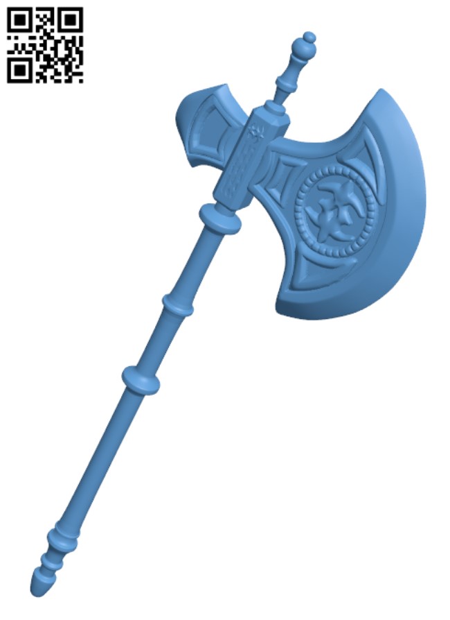 Camilla Fire Emblem Silver Axe Cosplay Weapon H000172 file stl free download 3D Model for CNC and 3d printer