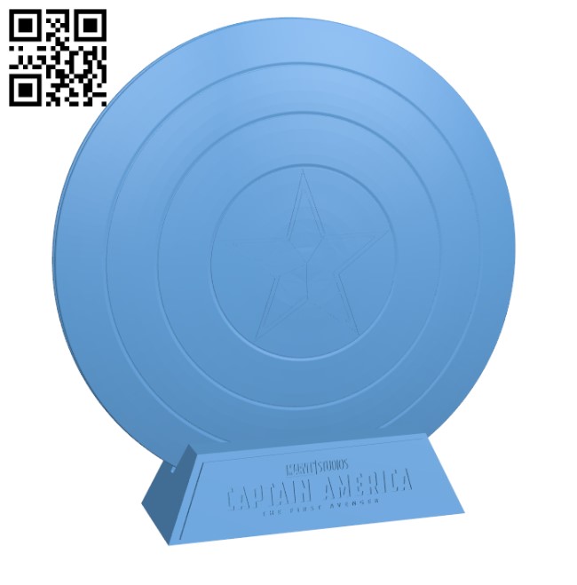 Captain America Shield -Superhero H000387 file stl free download 3D Model for CNC and 3d printer
