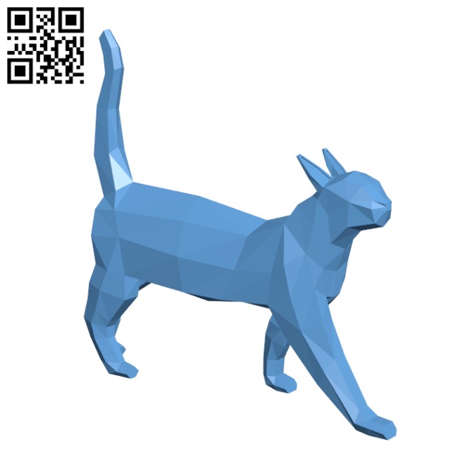 Cat lowpoly H000024 file stl free download 3D Model for CNC and 3d printer