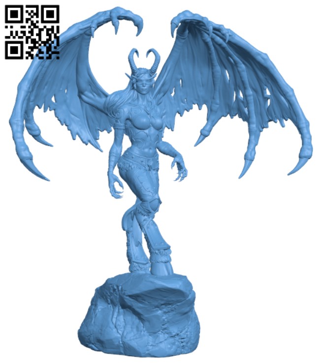 Demon Hunter - World of Warcraft H000197 file stl free download 3D Model for CNC and 3d printer