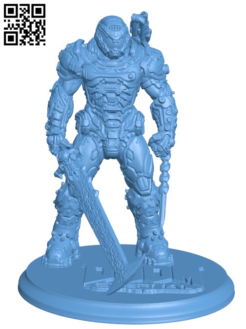 Doom Guy H000114 file stl free download 3D Model for CNC and 3d printer